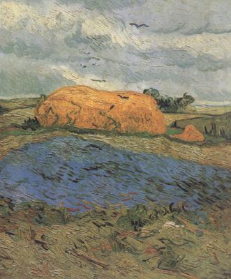Vincent Van Gogh Haystacks under a Rainy Sky (nn04) china oil painting image